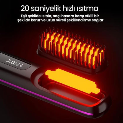 Şarjlı Ve Taşınabilir Iyonik Saç Şekillendirici Ve Düzleştirici Fön Tarağı