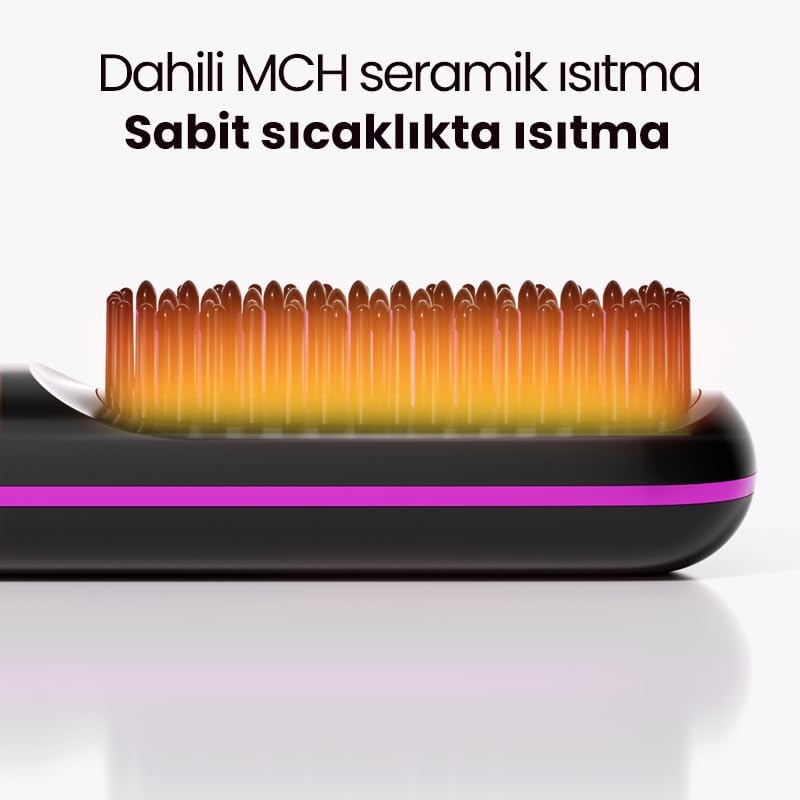 Şarjlı Ve Taşınabilir Iyonik Saç Şekillendirici Ve Düzleştirici Fön Tarağı