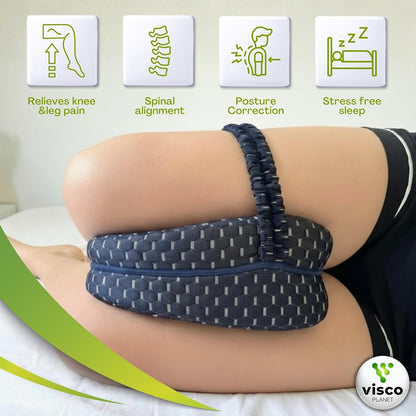 Ortopedik Bacak Arası Yan Yatış Yastığı Ergonomik Uyku Minderi Lastikli